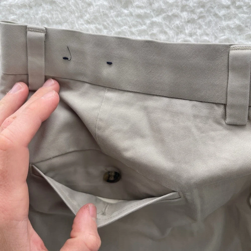 Brooks Brothers Pants Mens 34x32 Beige Clark Advantage Chino Preppy Ivy Office